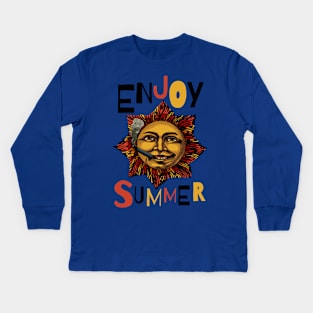 Enjoy Vintage Summer Kids Long Sleeve T-Shirt